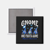 Gnome One kämpft allein Alopezie Bewusstsein 1 Magnet (Vorderseite/Rückseite)
