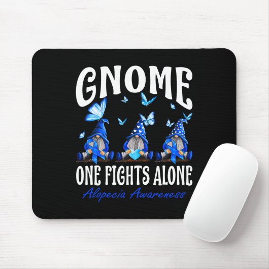 Gnome One kämpft allein Alopezie Bewusstsein 1 Mousepad (Mit Mouse)