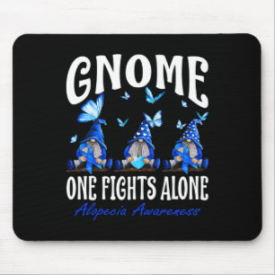 Gnome One kämpft allein Alopezie Bewusstsein 1 Mousepad