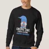 Gnome One kämpft allein Alopezie Bewusstsein Sweatshirt (Vorderseite)