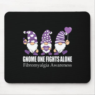 Gnome One kämpft allein Fibromyalgie Bewusstseinsw Mousepad