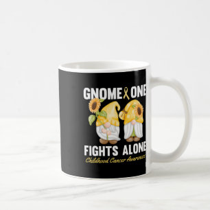 Gnome One kämpft allein Kindheitskrebs-Bewusstsein Kaffeetasse