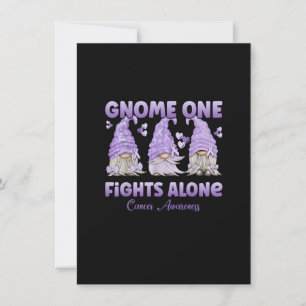 Gnome One Kämpft Allein Lavendel  Kämpfe Den Krebs Einladung