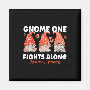 Gnome One kämpft allein Orange Leukämie Bewusstsei Magnet