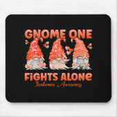 Gnome One kämpft allein Orange Leukämie Bewusstsei Mousepad (Vorne)