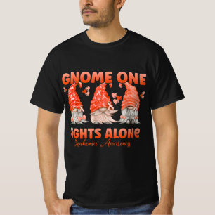 Gnome One kämpft allein Orange Leukämie Bewusstsei T-Shirt