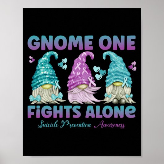 Gnome One kämpft allein Präventionsbewusstsein Poster (Vorne)