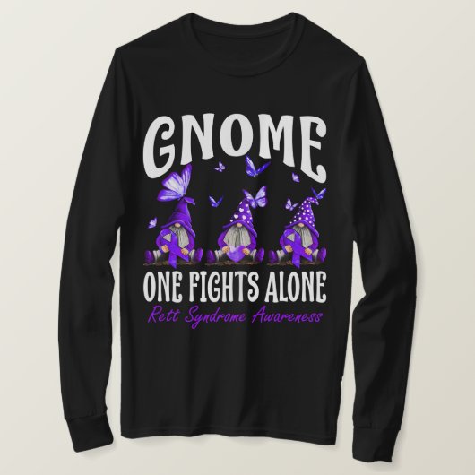Gnome One kämpft allein Rett Syndrome Awareness T-Shirt (Design vorne)