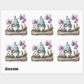 Gnome Orchid Blume Quadratischer Aufkleber (Blatt)