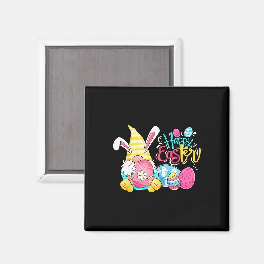 Gnome Ostereier Hunt Gnomes Bunny Happy Oaster Da Magnet (Vorderseite/Rückseite)