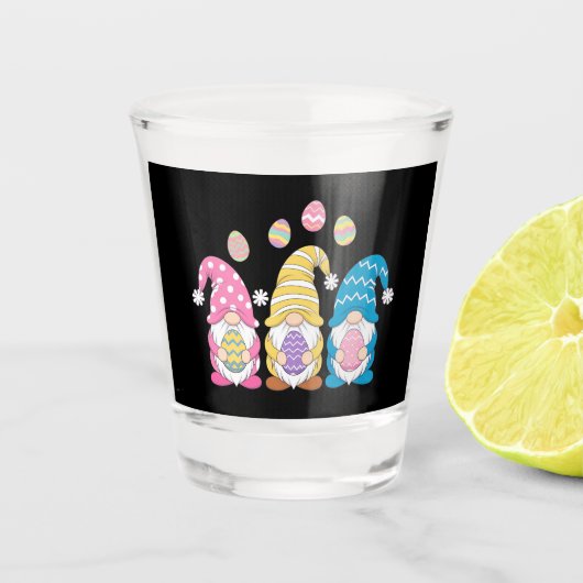 Gnome Osterfarbene Niedliche Eier Frühlingsurlaub Schnapsglas (Vorderseite)