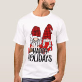 Gnome-Paar, glückliche Weihnachten T-Shirt (Vorderseite)