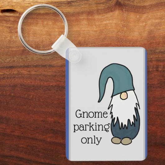 Gnome Parking Sign Schlüsselanhänger (Vorderseite)