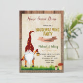 Gnome Party Einladung (Stehend Vorderseite)