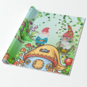 Gnome-Party Geschenkpapier (Ungerollt)