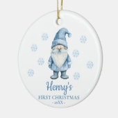 Gnome Personalized Baby's First Christmas Keramik Ornament (Links)