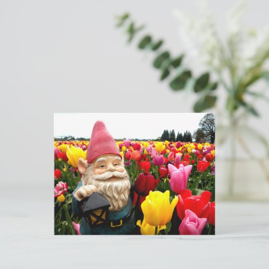Gnome Petals Postkarte (Stehend Vorderseite)