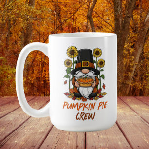 Gnome Pilgrim Pumpkin Pie Crew Erntedank Kaffeetasse