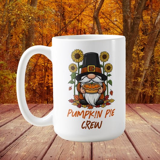 Gnome Pilgrim Pumpkin Pie Crew Erntedank Kaffeetasse