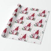 Gnome Pine Tree Branches Stars Frohe Weihnachten Geschenkpapier (Ungerollt)