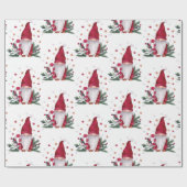 Gnome Pine Tree Branches Stars Frohe Weihnachten Geschenkpapier (Flach)