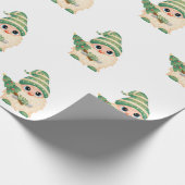 Gnome Pine Tree Frohe Weihnachten Geschenkpapier (Ecke)
