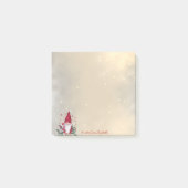 Gnome Pine Trees Branches Stars Holiday Post-it Klebezettel (Vorderseite)