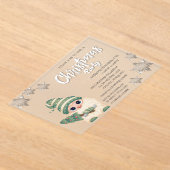 Gnome PineTree Bokeh Corporate Weihnachtsfest Part Acryleinladungen (Ablage )