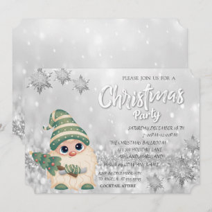 Gnome PineTree Bokeh Firmen-Weihnachtsfeier Einladung