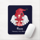 Gnome Pisces Astrologie Signatur Angel Maus Pad Mousepad (Mit Mouse)