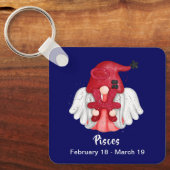 Gnome Pisces Astrologie Signaturengel Schlüsselanh Schlüsselanhänger (Vorderseite)