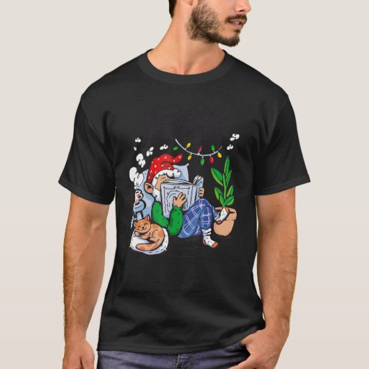 Gnome Place like Zuhause Book Reader Gnome No Plac T-Shirt (Vorderseite)