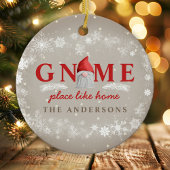 Gnome Place like Zuhause Christmas Keramik Ornament