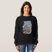 Gnome Place Zuhause Hot Cocoa Book Reader Graphic Sweatshirt (Vorne ganz)