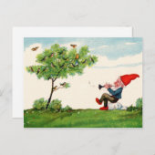 Gnome Playing Music for Birds Postcard Postkarte (Vorne/Hinten)
