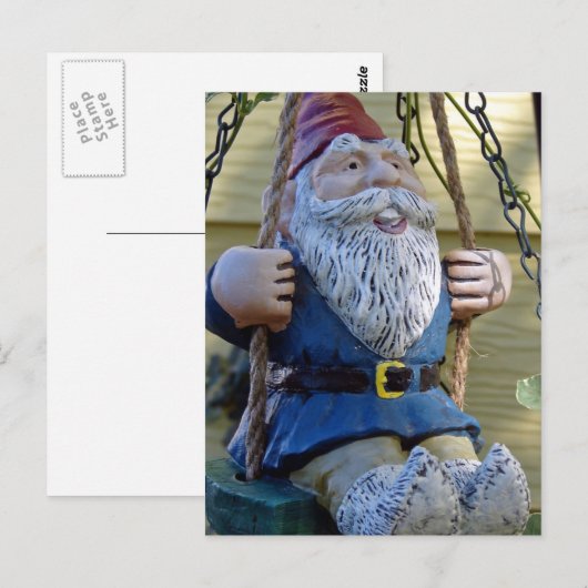 Gnome Postkarte (Vorne/Hinten)