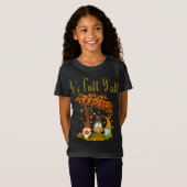 Gnome Pumpkin Es ist Herbst Y'alle Herbst Feuerhut T-Shirt (Vorne ganz)