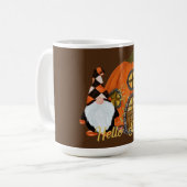 Gnome & Pumpkin House Fall Scene Kaffeetasse (Vorderseite Links)