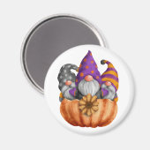 Gnome Pumpkin Trio Magnet (Vorderseite/Rückseite)