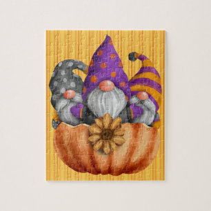 Gnome Pumpkin Trio Puzzle