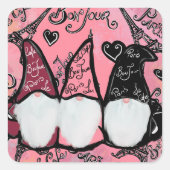 GNOME QUADRATISCHER AUFKLEBER (Vorderseite)