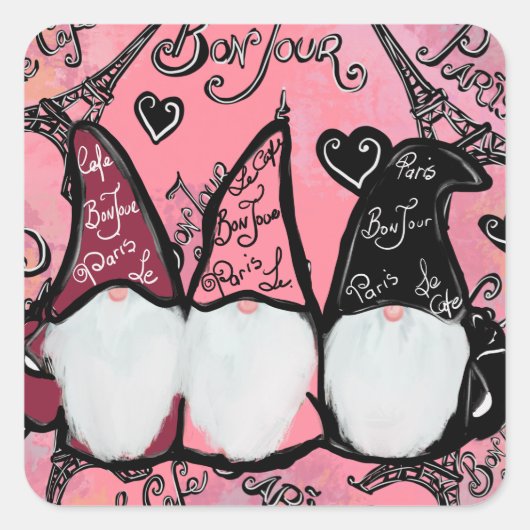 GNOME QUADRATISCHER AUFKLEBER (Vorderseite)