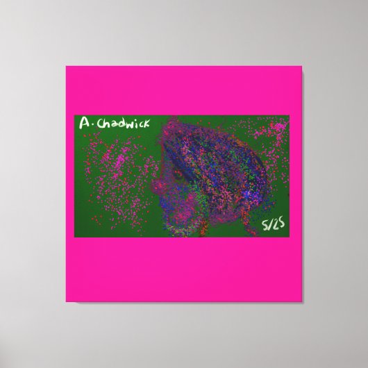 Gnome Quilted Pattern  Leinwanddruck (Vorderseite)