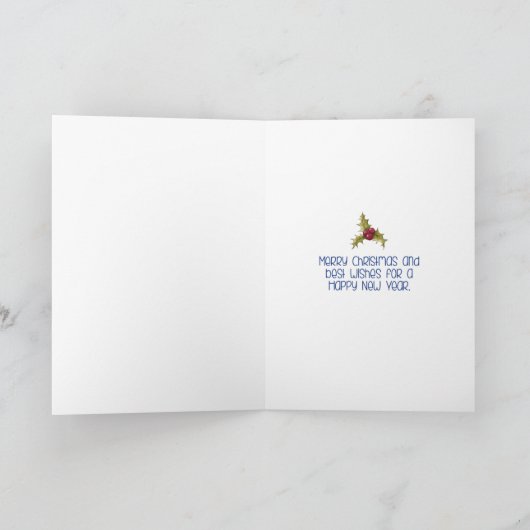 Gnome Rabbit Ski Weihnachtskarte Karte (Innenseite)