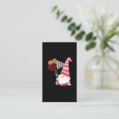 Gnome Red Black Leopard Ballon Valentinstag Visitenkarte (Stehend Vorderseite)