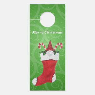 Gnome Red Tall Hat zu Weihnachten Strumpf Green Türanhänger