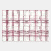 Gnome & Rentiere, Gitter und Punkte Skandinavien Geschenkpapier Set (Vorderseite 2)