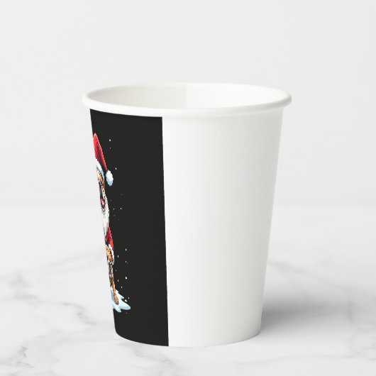 Gnome Ride English Bulldog Christmas Weihnachten W Pappbecher (Links)