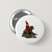 Gnome Riding a Sloth Button (Vorne & Hinten)