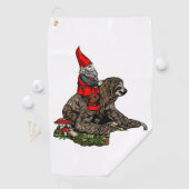 Gnome Riding a Sloth Golfhandtuch (Insitu)